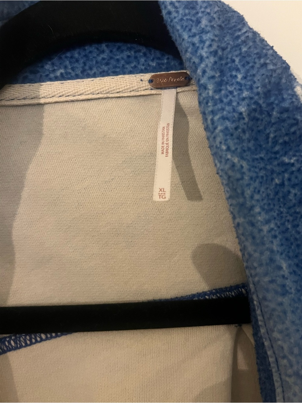 Free People Blue and Cream Gradient Overshirt Jacket - Picture 2 of 2